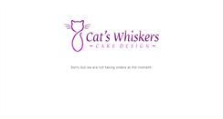 Desktop Screenshot of catswhiskerscakedesign.co.uk